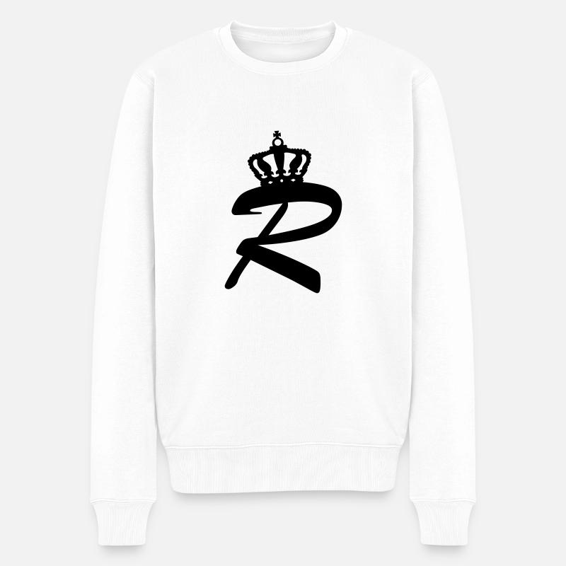 buchstabe_r_01 - Pull Premium bio Homme - blanc