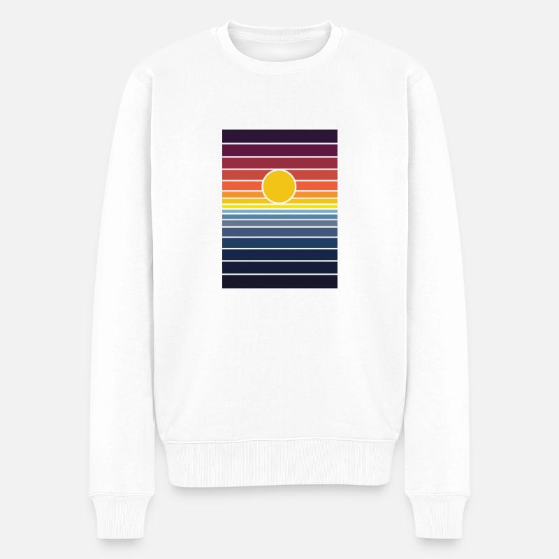 le coucher du soleil - Pull Premium bio Homme - blanc