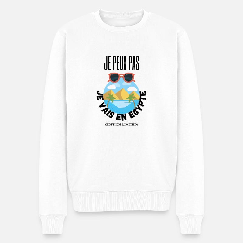 Je peux pas je vais en Egypte - Pull Premium bio Homme - blanc
