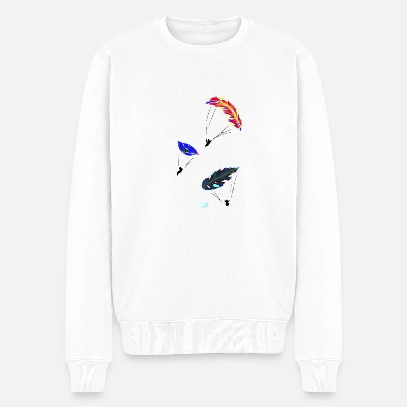 Parapente parapente plume para - Pull Premium bio Homme - blanc