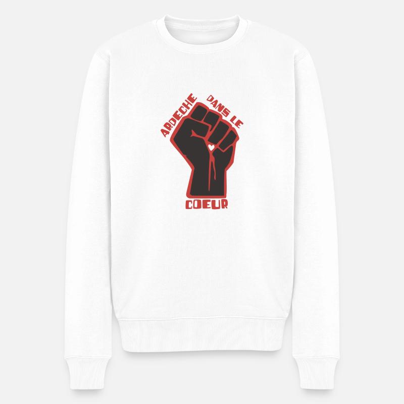 Ardèche dans le coeur - Pull Premium bio Homme - blanc