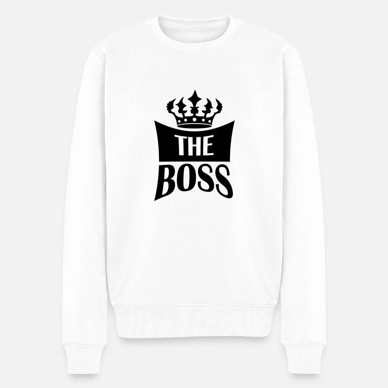 The Boss Krone - Männer Premium Bio Pullover - Weiß