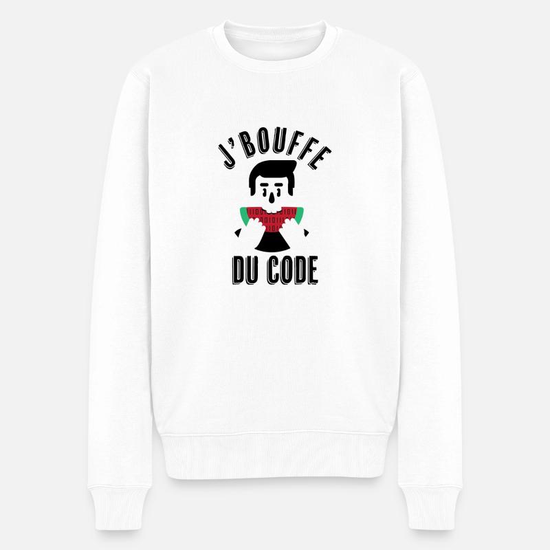 Je bouffe du code - Pull Premium bio Homme - blanc