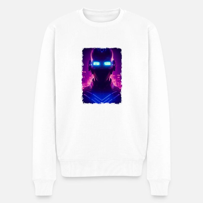 Sci-Fi Neonpunk - Pull Premium bio Homme - blanc
