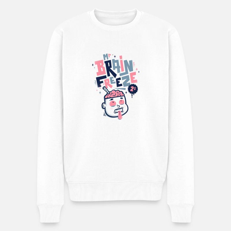 Mister Brain freeze - Pull Premium bio Homme - blanc
