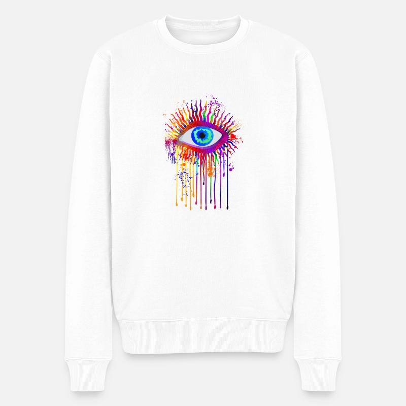 oeil - Pull Premium bio Homme - blanc