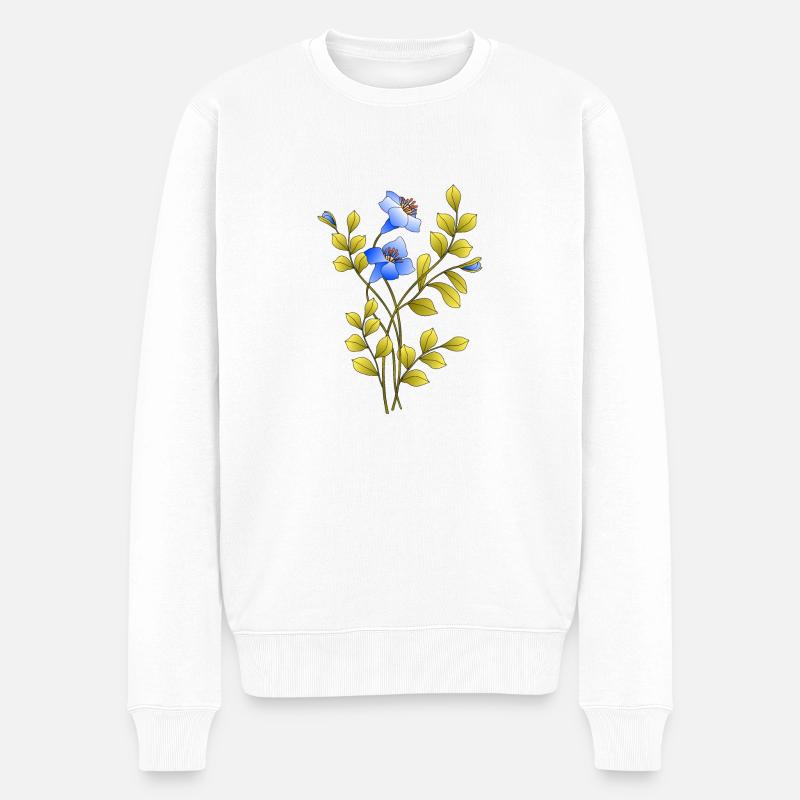Fleur - Pull Premium bio Homme - blanc
