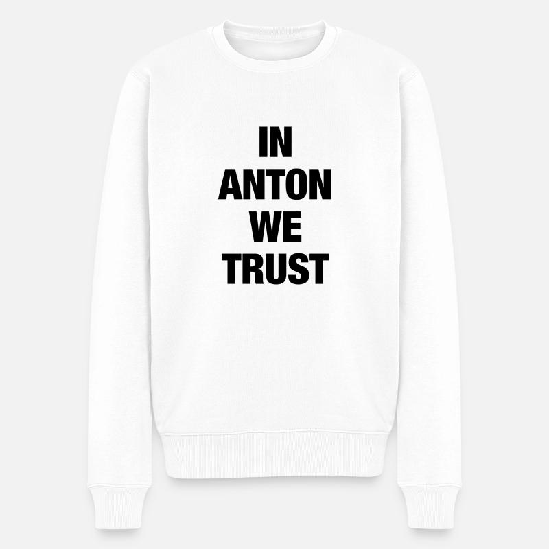 Anton - Männer Premium Bio Pullover - Weiß