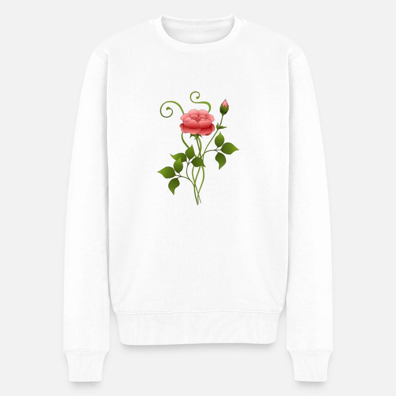 Fleur - Pull Premium bio Homme - blanc