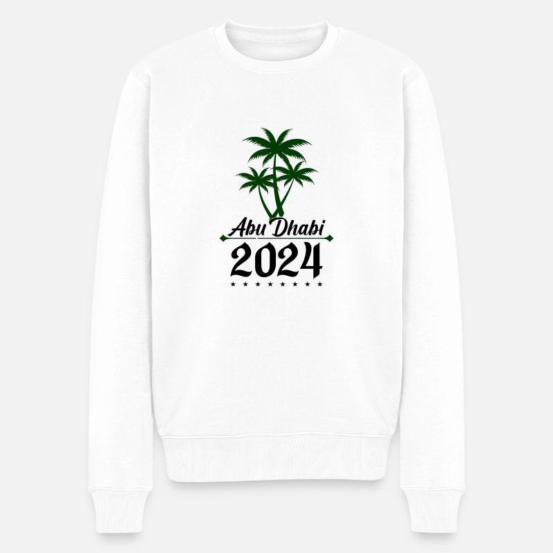 Palmiers d’Abu Dhabi 2024 - Pull Premium bio Homme - blanc