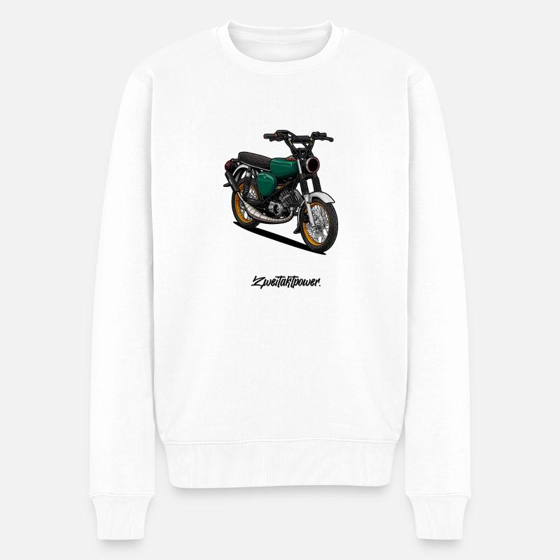 S51 (grün) // Illustration - Männer Premium Bio Pullover - Weiß