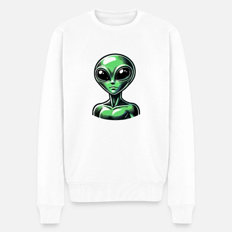Bande dessinée extraterrestre - Pull Premium bio Homme - blanc