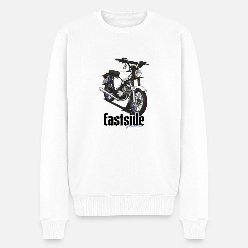 S51 (blanc) // Illustration - Pull Premium bio Homme - blanc