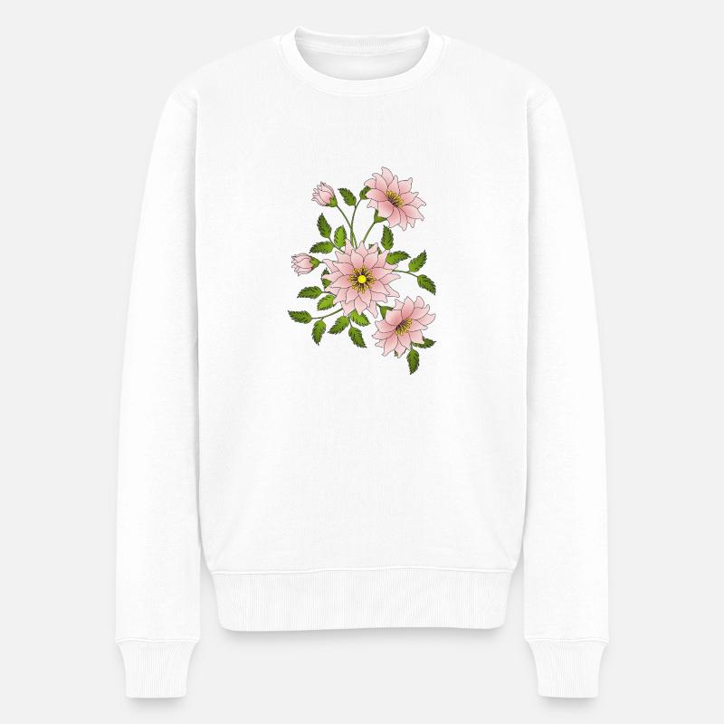 Fleur - Pull Premium bio Homme - blanc