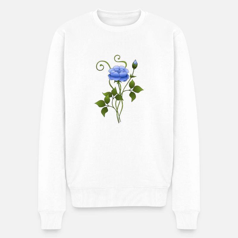 Fleur - Pull Premium bio Homme - blanc