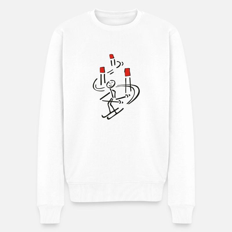 Skimännchen deux couleurs - Pull Premium bio Homme - blanc