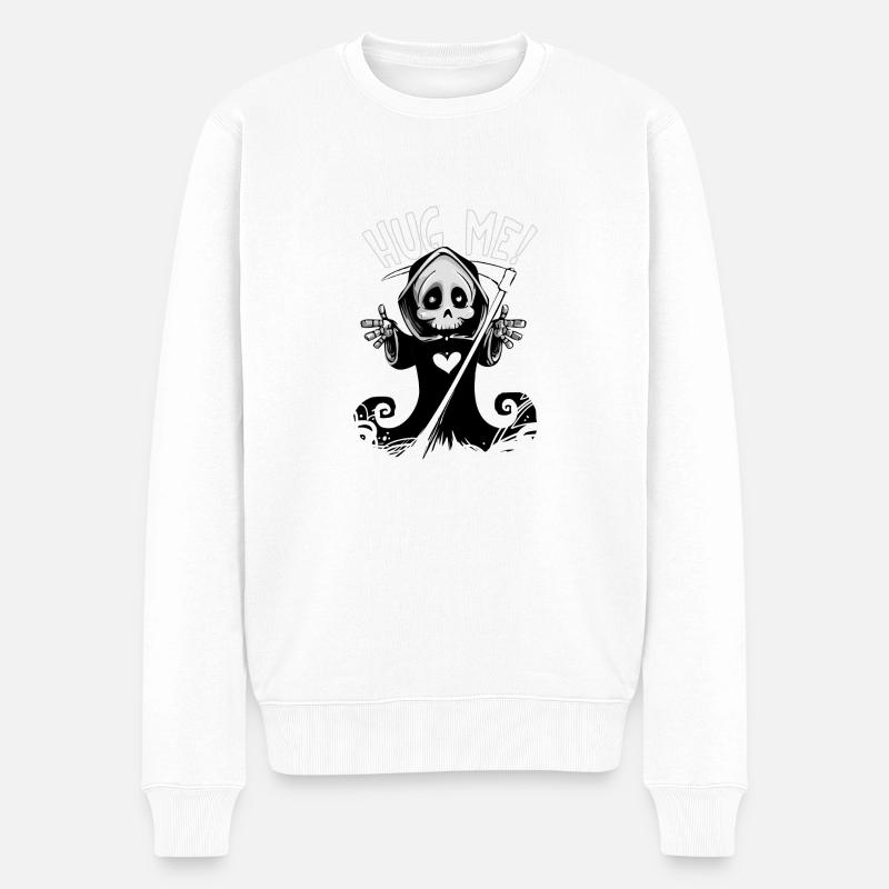 Sweet Death - Männer Premium Bio Pullover - Weiß
