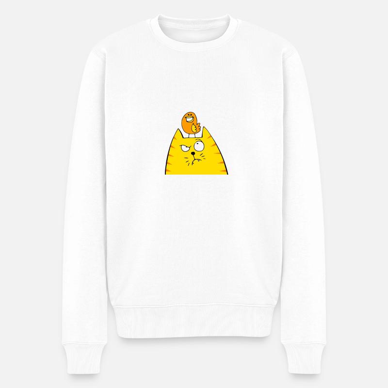 Chat - Pull Premium bio Homme - blanc