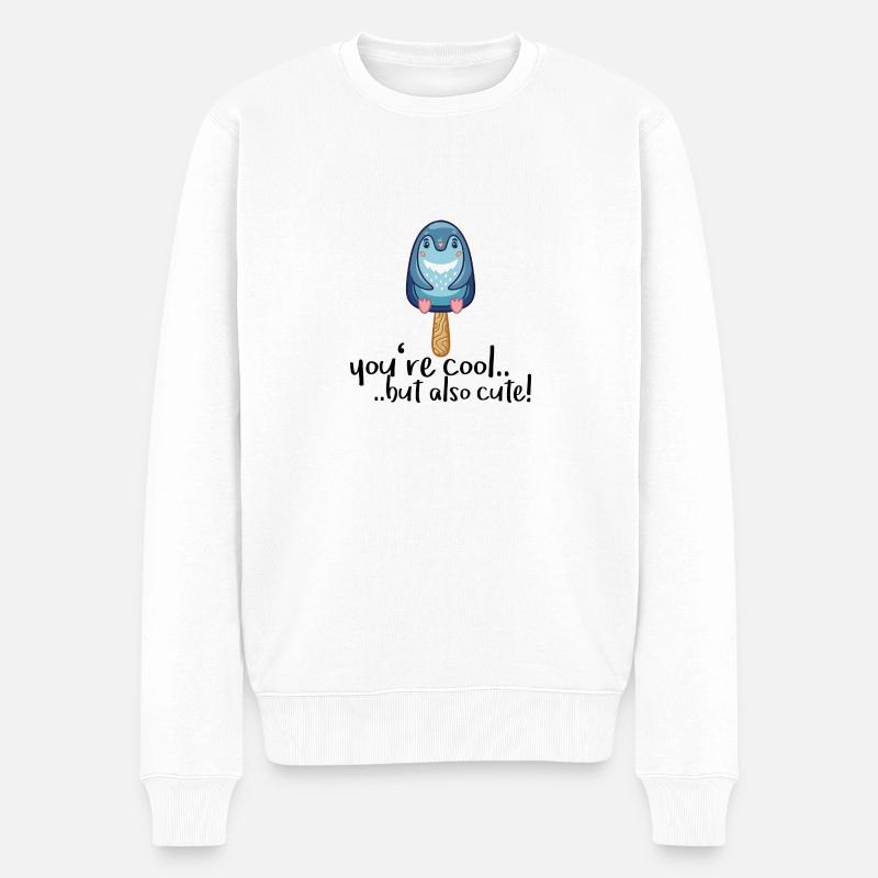 Vogel - Männer Premium Bio Pullover - Weiß