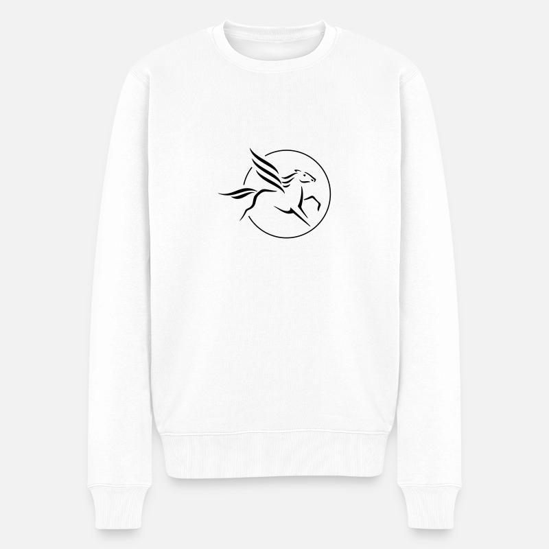 Pégase en cercle - Pull Premium bio Homme - blanc