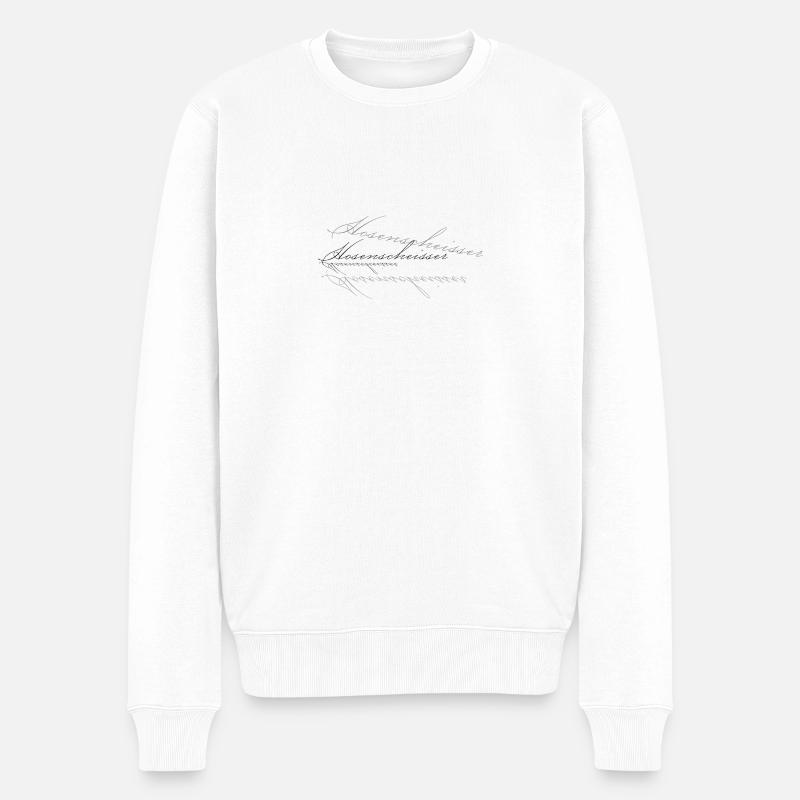 Hosenscheisser - Männer Premium Bio Pullover - Weiß