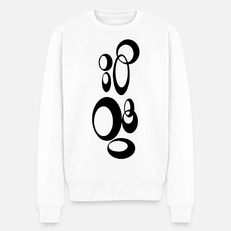 Coole Kunst - Männer Premium Bio Pullover - Weiß