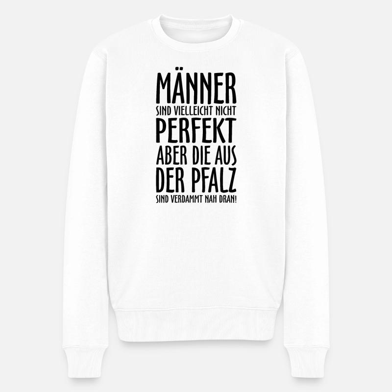 Männer aus der Pfalz (Schwarz) - Männer Premium Bio Pullover - Weiß