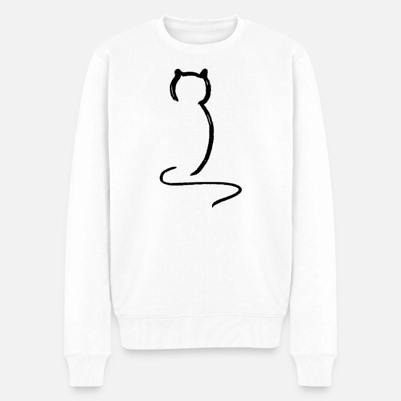 Chat - Pull Premium bio Homme - blanc