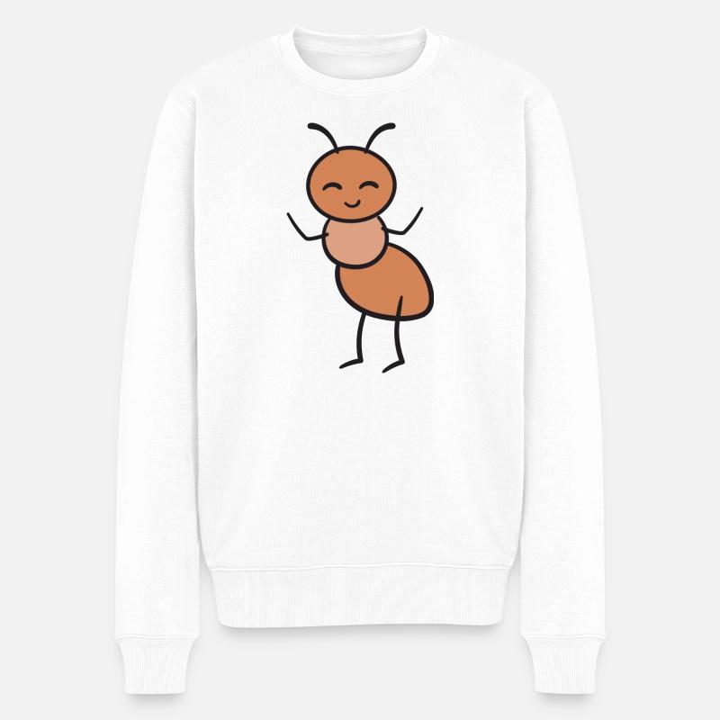Ameise Ameisen - Männer Premium Bio Pullover - Weiß