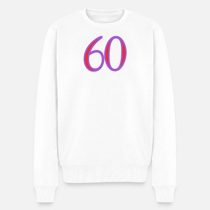 60. 60 JAHRE - Männer Premium Bio Pullover - Weiß