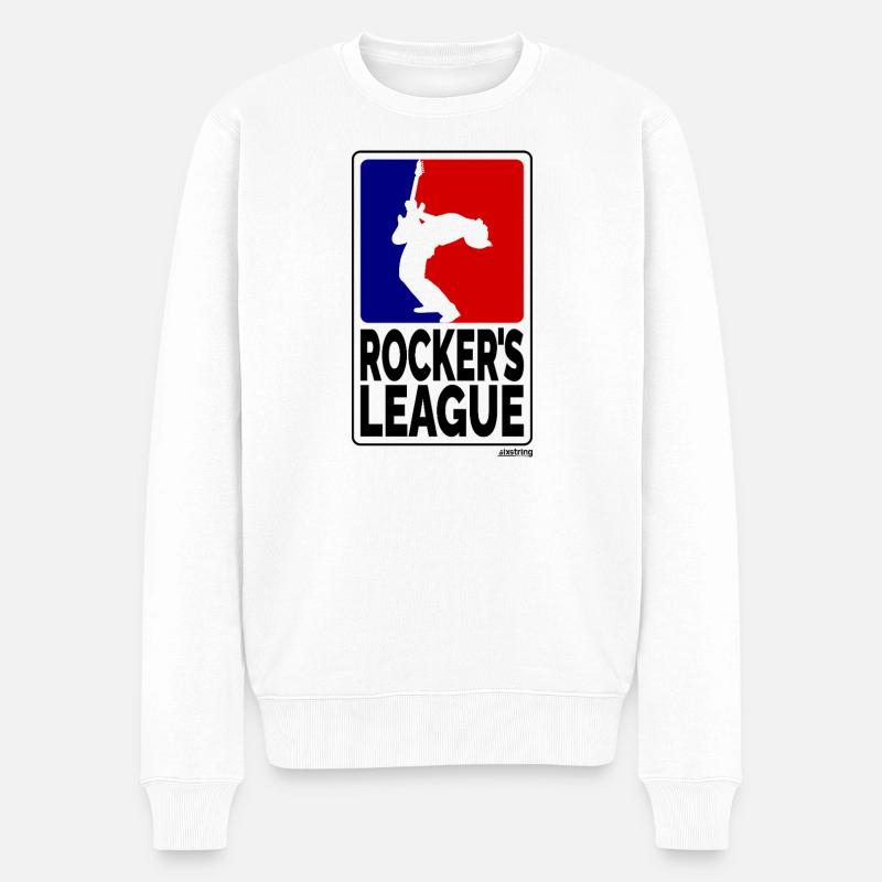 Rockers League, schwarz - Männer Premium Bio Pullover - Weiß