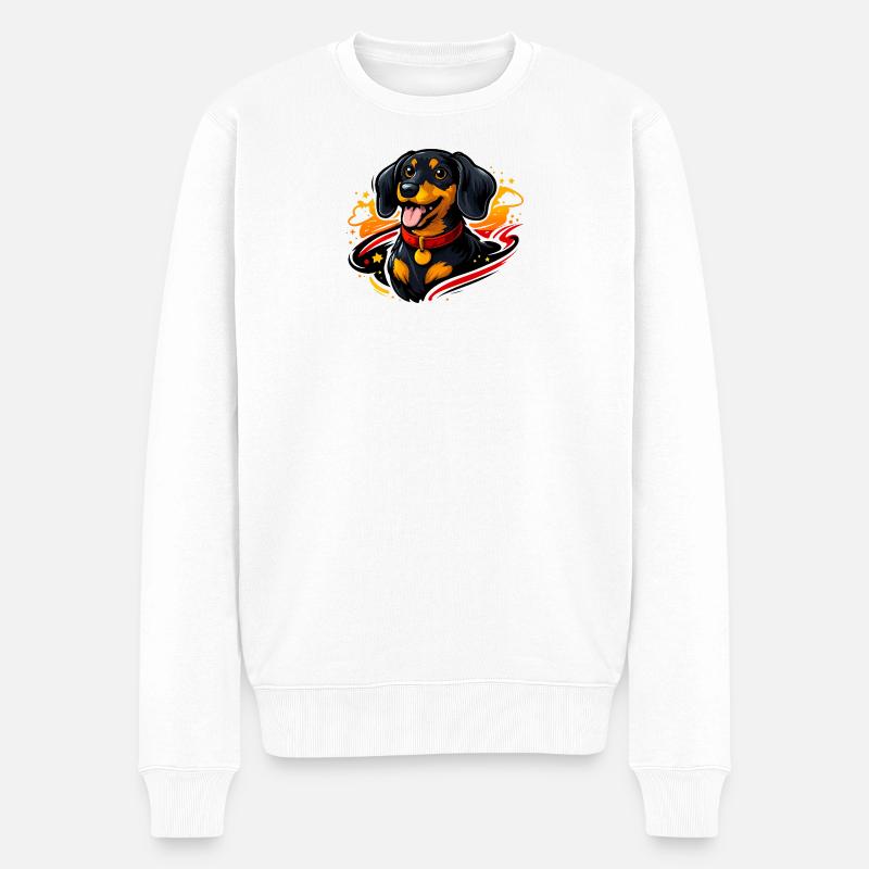 Équipe teckel - Pull Premium bio Homme - blanc