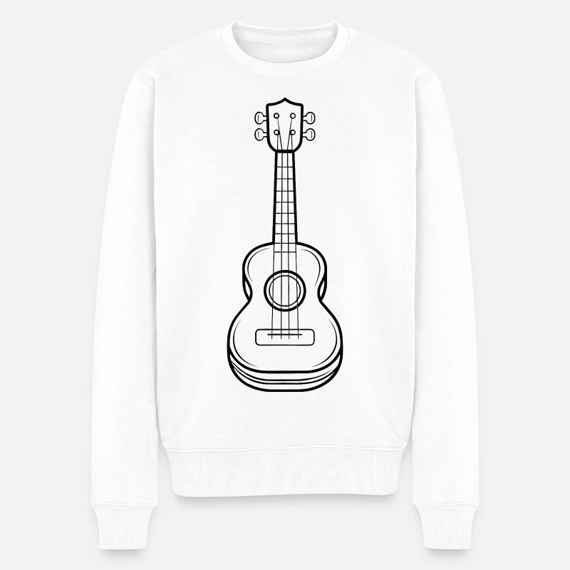 Sketch de ukulélé - Pull Premium bio Homme - blanc