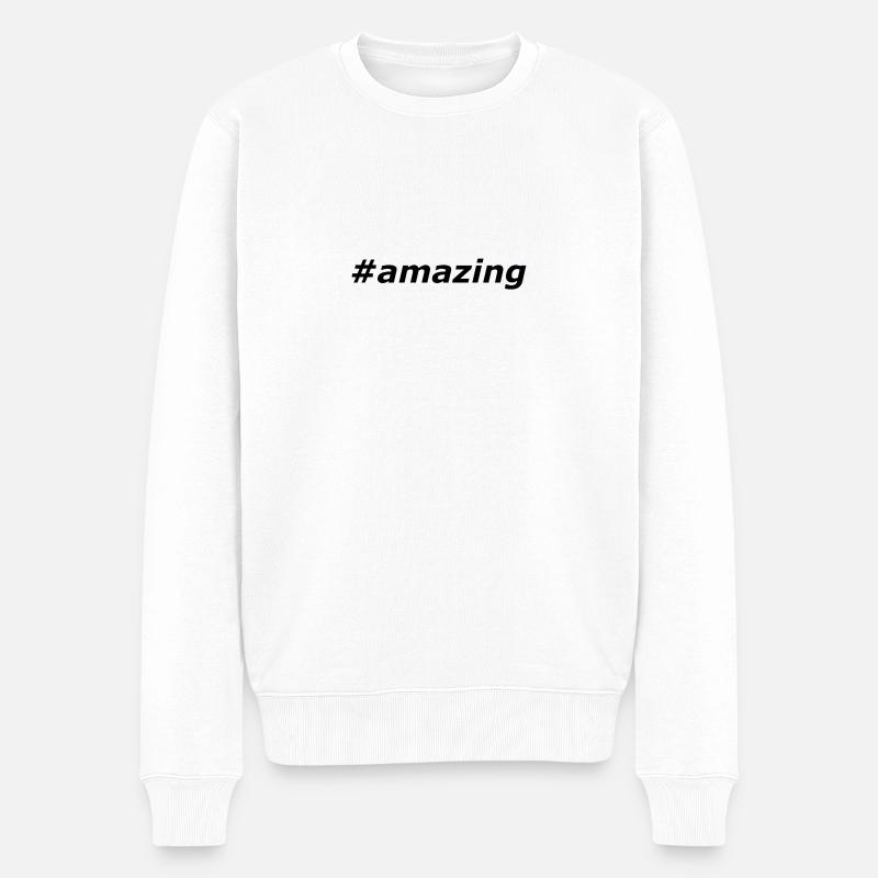 #amazing - Pull Premium bio Homme - blanc