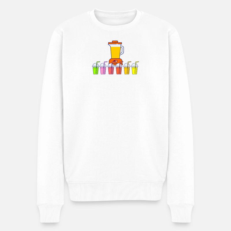 Mixer und Smoothie - Männer Premium Bio Pullover - Weiß