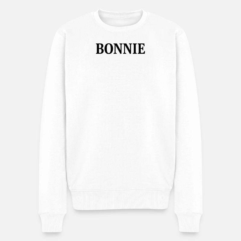 BONNIE - Männer Premium Bio Pullover - Weiß