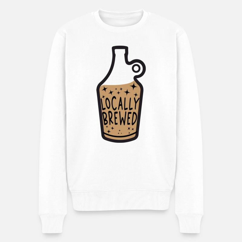 Locally Brewed - Männer Premium Bio Pullover - Weiß