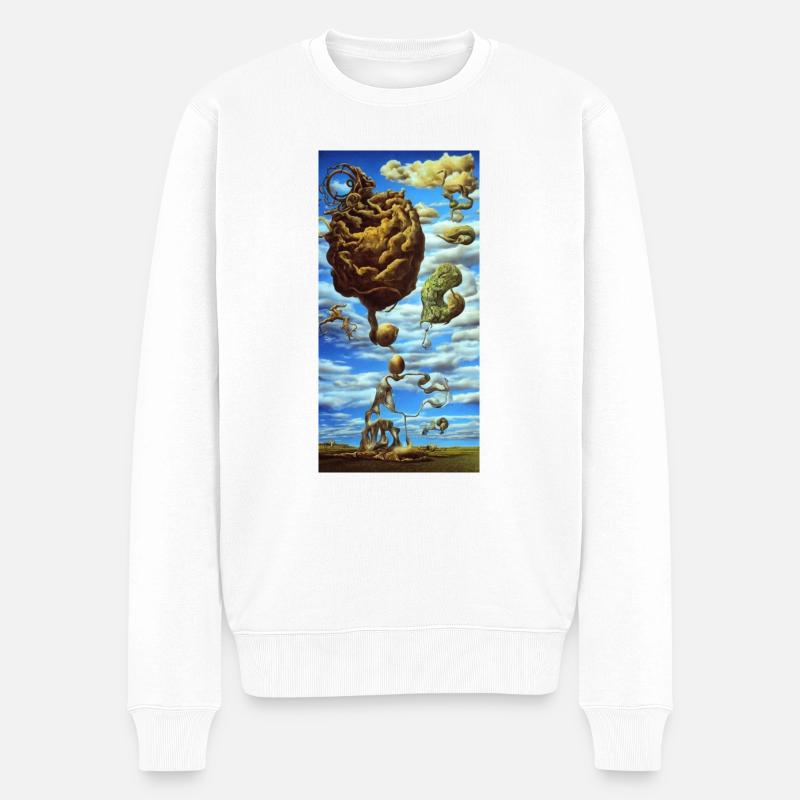 Suréalisme de la CAF - Pull Premium bio Homme - blanc