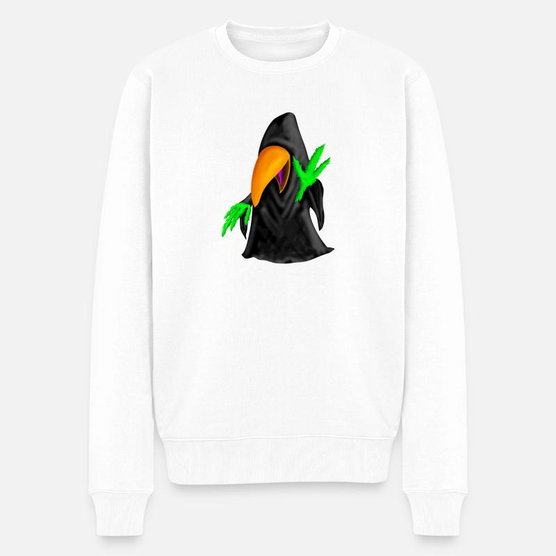 Dark Sittich - Männer Premium Bio Pullover - Weiß
