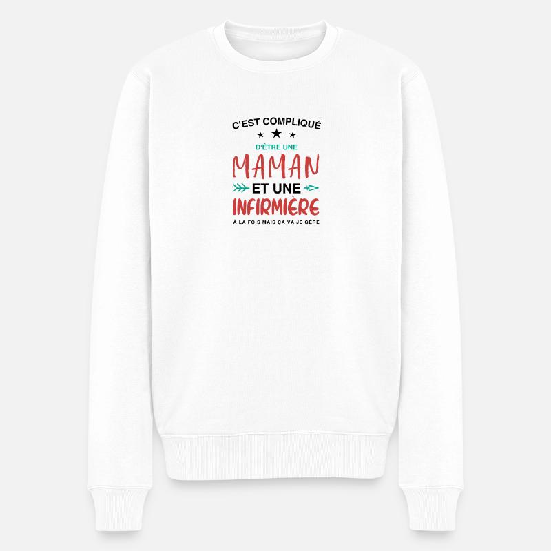 Maman et Infirmière - Pull Premium bio Homme - blanc