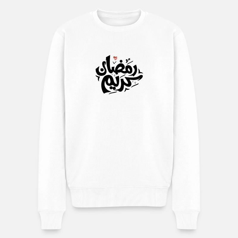 Ramadan Mubarak - Männer Premium Bio Pullover - Weiß