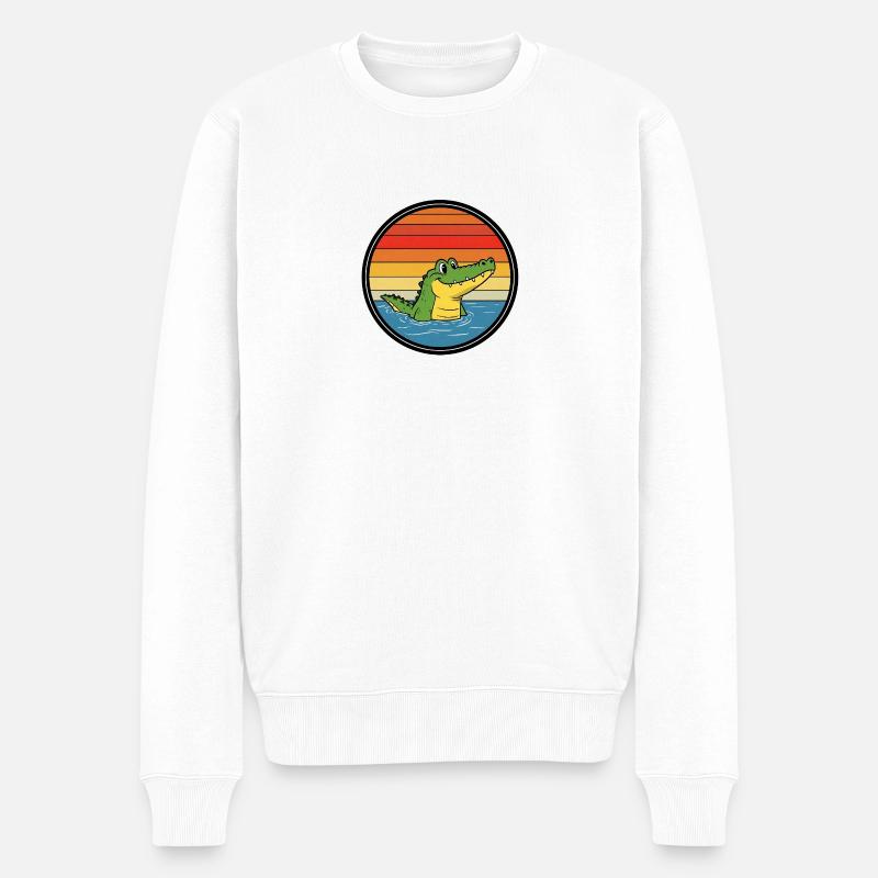Alligators Rétro Alligator - Pull Premium bio Homme - blanc