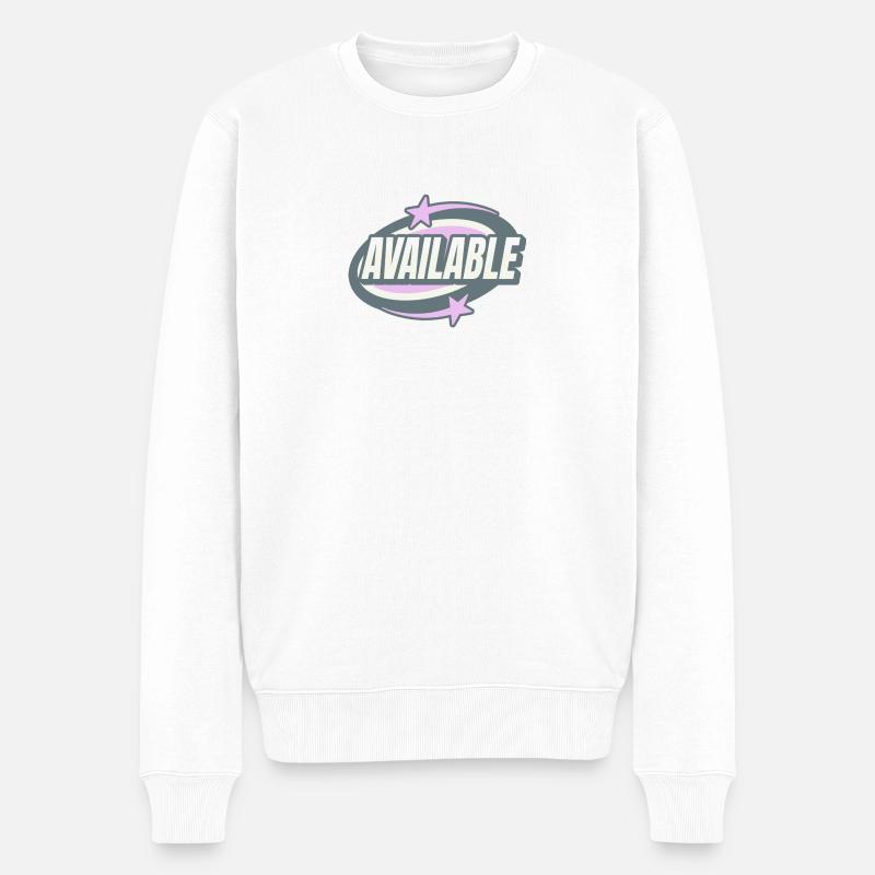 Available - Männer Premium Bio Pullover - Weiß