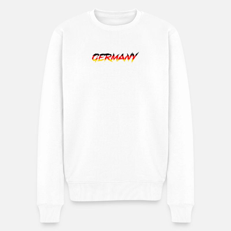 Deutschland - Männer Premium Bio Pullover - Weiß