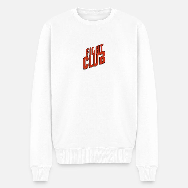 KAMPF CLUB - Männer Premium Bio Pullover - Weiß