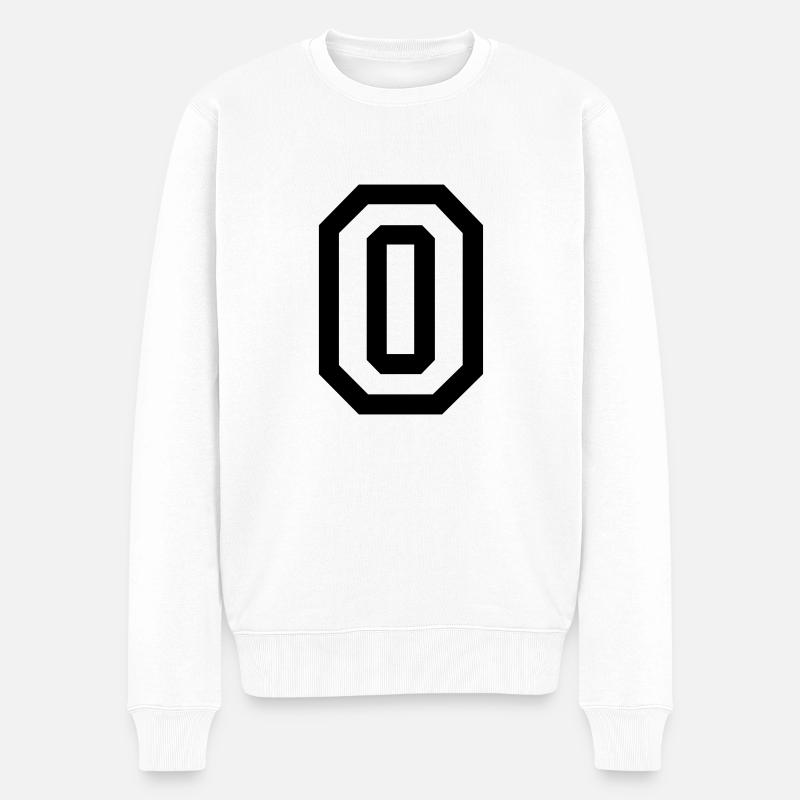 0 Collegestyle - Männer Premium Bio Pullover - Weiß