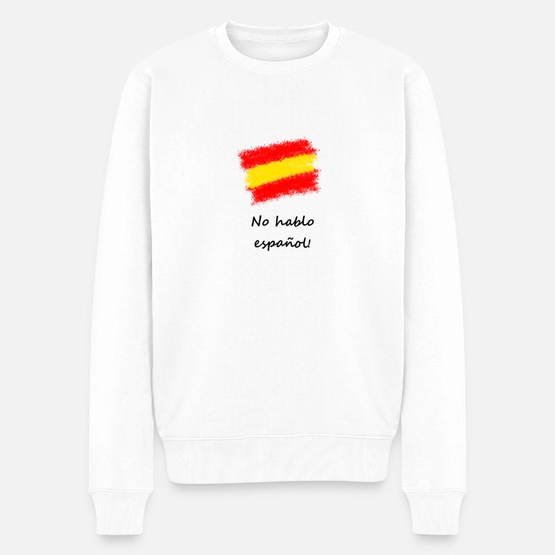 Spanisch - Männer Premium Bio Pullover - Weiß