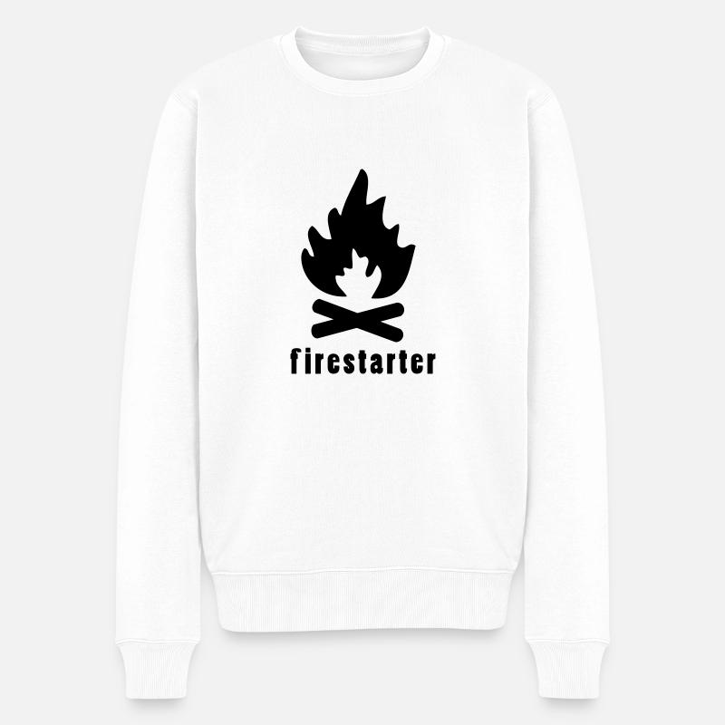 firestarter 2 - Männer Premium Bio Pullover - Weiß
