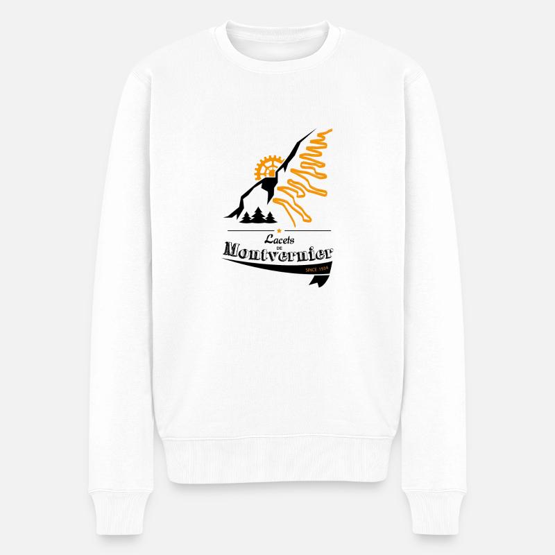 Lacets de Montvernier - Pull Premium bio Homme - blanc