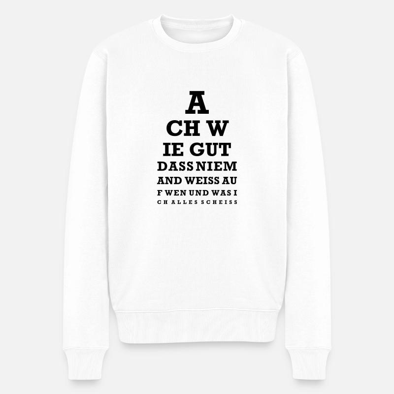 Vision Test - ô combien bon ... - Pull Premium bio Homme - blanc
